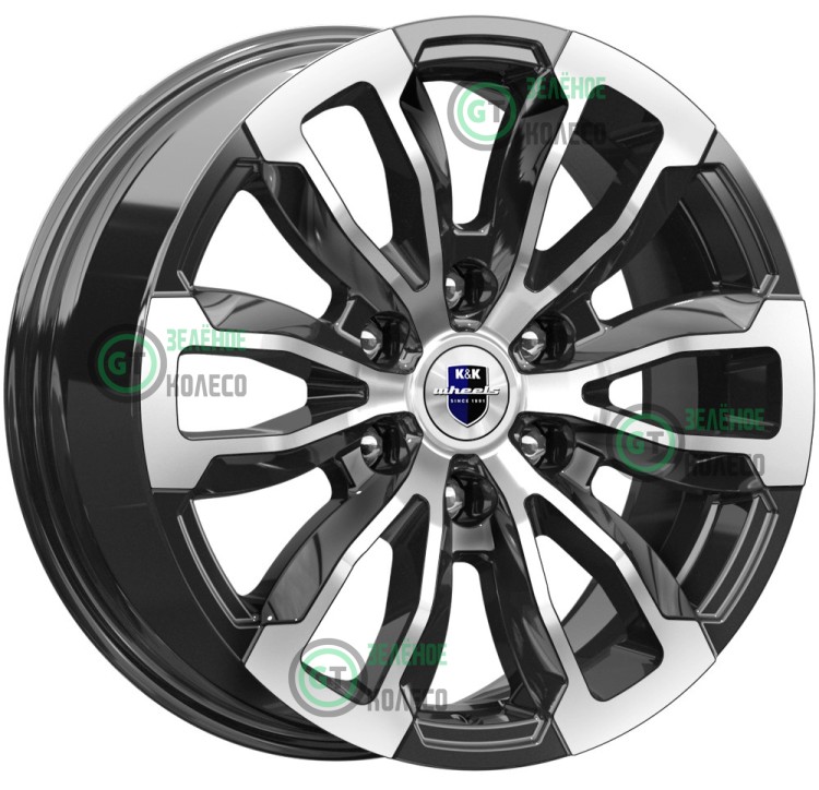7.5xR18 6x139.7 ET25 D106.1 K&K КС959 Алмаз черный Меконг