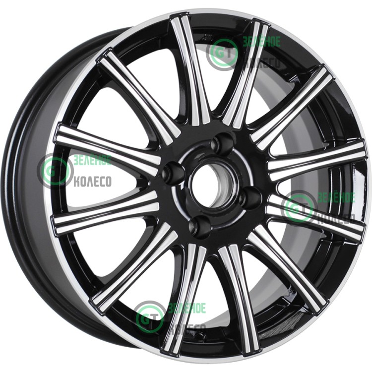 5xR13 4x98 ET38 D58.5 K&K КС477 Алмаз черный Сиеста