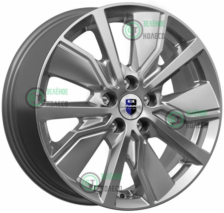 Шина 6.5xR16 5x100 ET38 D57.1 K&K КС961 Гамбит Дарк платинум в Омске