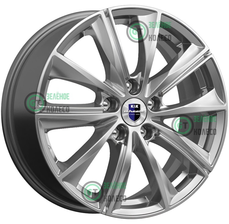 Шина 7xR16 5x100 ET38 D67.1 K&K КС896 Дарк платинум Арнар-оригинал в Омске