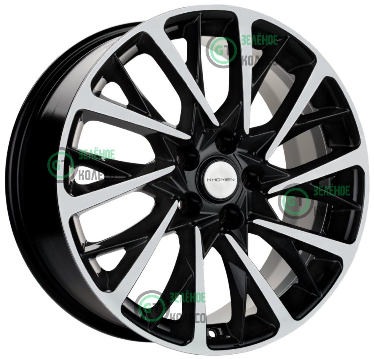 Шина 7.5xR18 5x108 ET45 D65.1 Khomen Wheels KHW1804 BLACK-FP в Омске