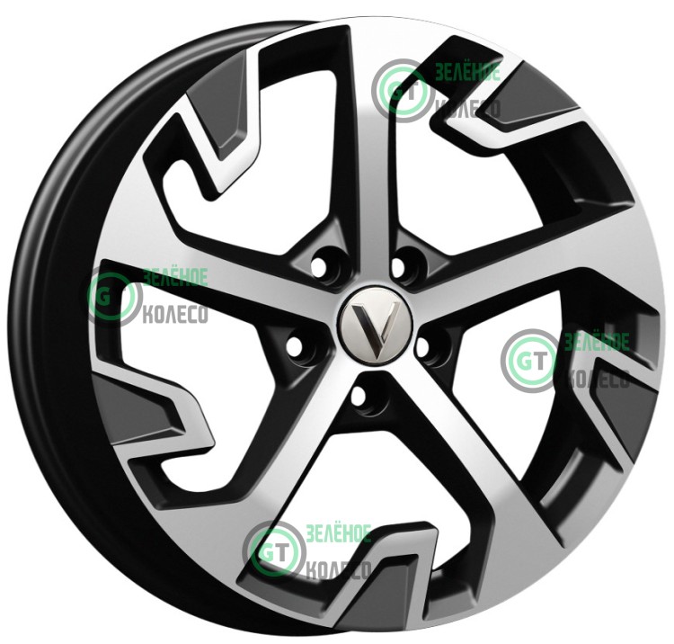 Шина 7.5xR18 5x114.3 ET45 D60.1 Вектор R262 Алмаз черный в Омске