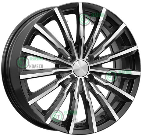 Шина 7xR17 5x100 ET48 D56.1 K&K КС562 Алмаз черный Акцент в Омске