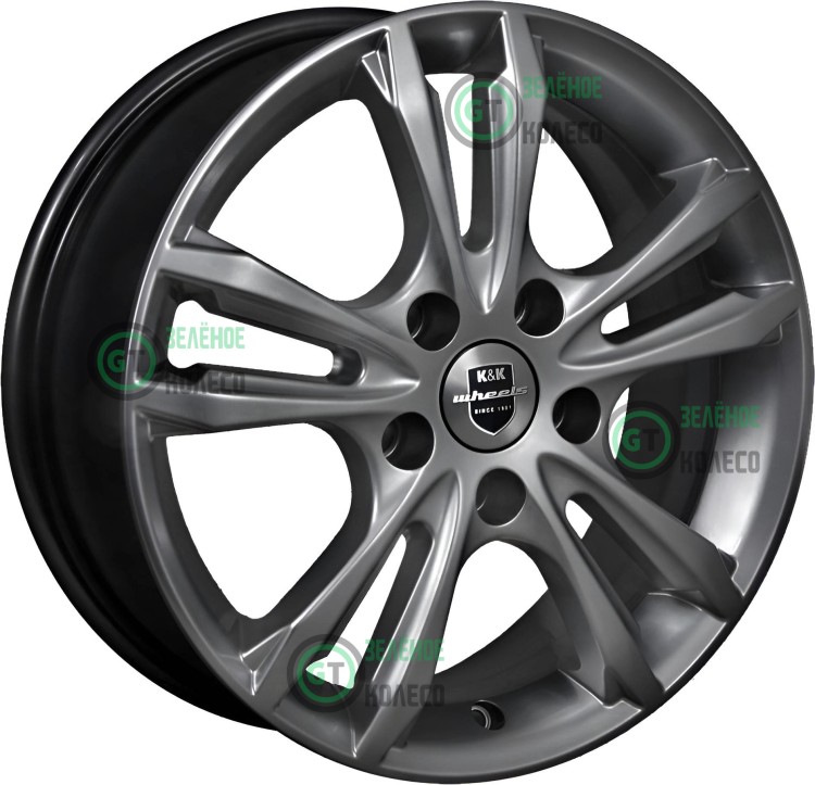 Шина 6xR16 5x114.3 ET45 D67.1 K&K КС866 Дарк платинум Samara оригинал в Омске