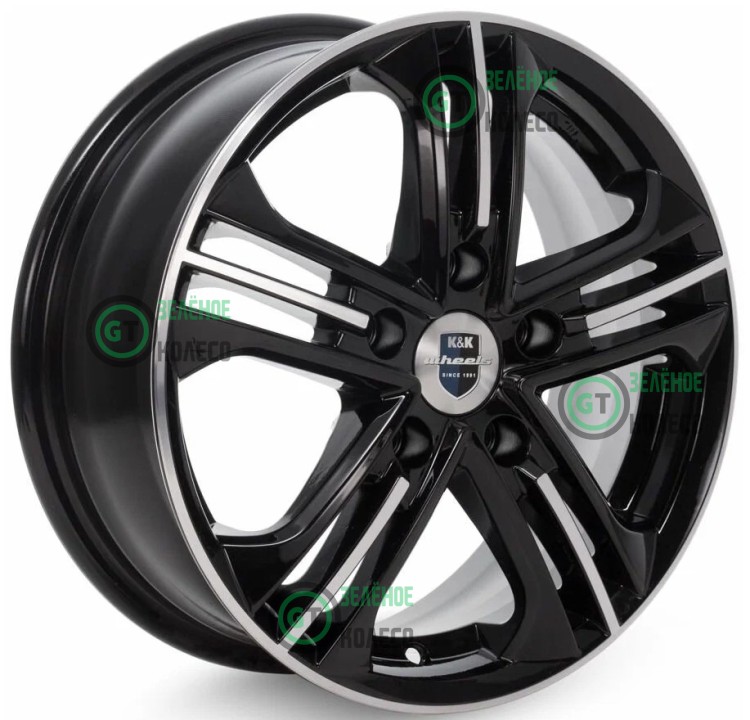 6xR15 5x114.3 ET46 D67.1 K&K КС615 Алмаз чёрный Trinity 6xR15 5x114.3 ET46 D67.1 K&K КС615 Алмаз чёрный Trinity