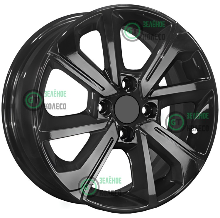 6xR15 4x100 ET50 D60.1 Khomen Wheels KHW1501 BLACK