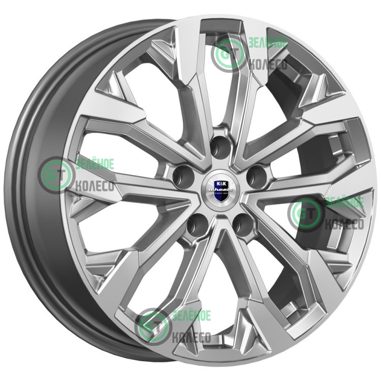 6.5xR17 5x108 ET43 D65.1 K&K КС1046 Морейн Дарк платинум