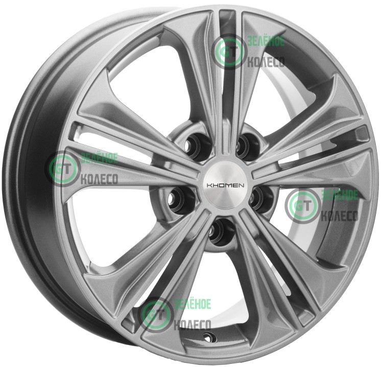 6xR16 5x112 ET50 D57.1 Khomen Wheels KHW1603 G-SILVER-FP