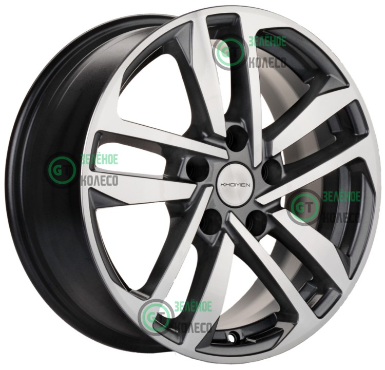 6.5xR16 5x112 ET46 D57.1 Khomen Wheels KHW1612 GRAY-FP