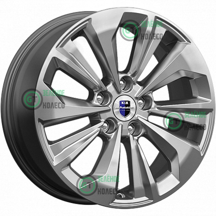 6.5xR16 4x100 ET37 D60.1 K&K КС997 Эрман Дарк платинум 6.5xR16 4x100 ET37 D60.1 K&K КС997 Эрман Дарк платинум