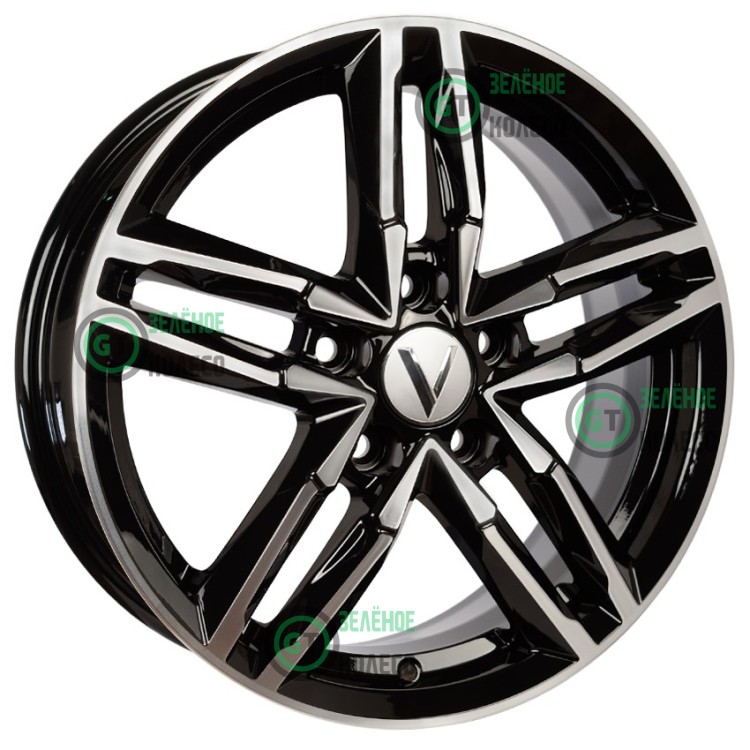 6xR16 5x100 ET38 D57.1 Вектор K184 Алмаз черный