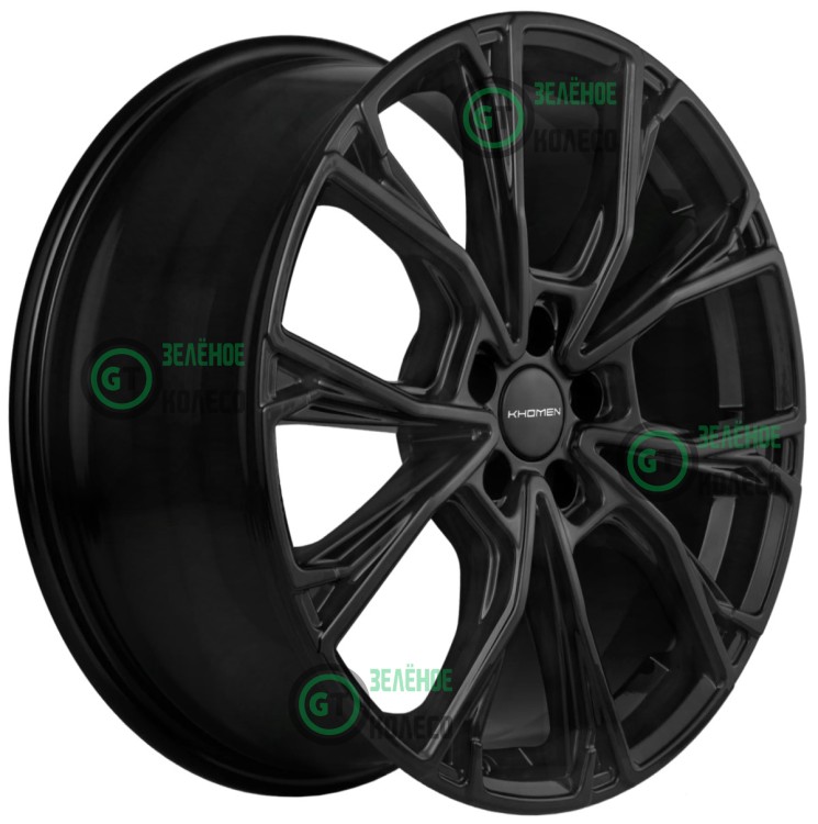 Шина 7.5xR19 5x108 ET46 D63.4 Khomen Wheels KHW1907 Black в Омске