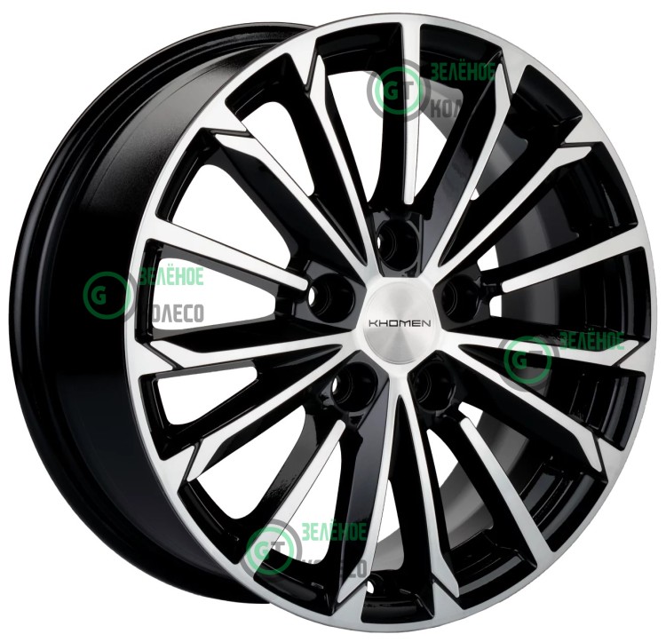 6.5xR16 5x114.3 ET45 D67.1 Khomen Wheels KHW1611 BLACK-FP 6.5xR16 5x114.3 ET45 D67.1 Khomen Wheels KHW1611 BLACK-FP