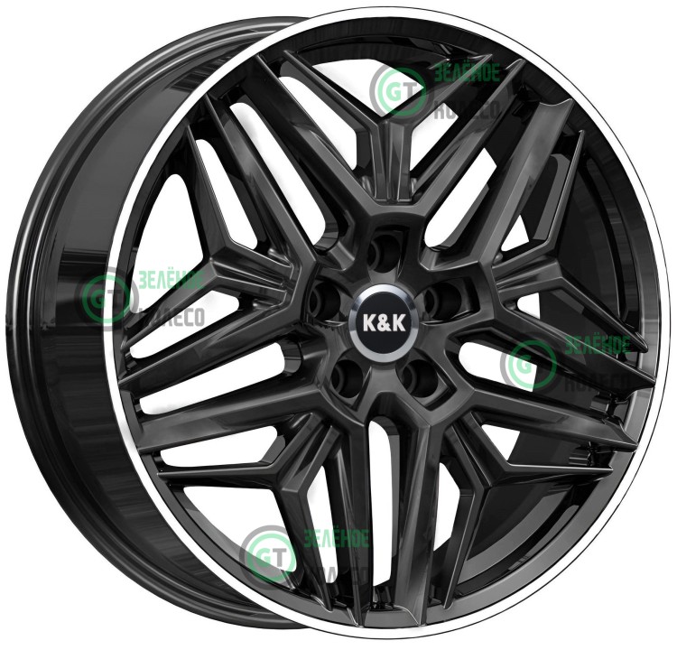 Шина 7xR19 5x108 ET47 D60.1 K&K КC1038 Алмаз чёрный Колумб в Омске