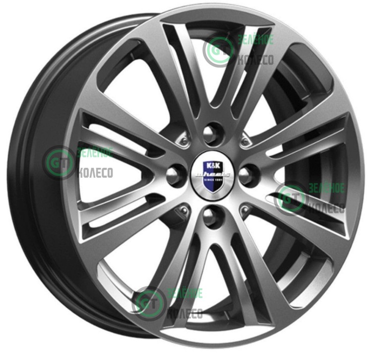 5.5xR14 4x100 ET43 D67.1 K&K КС653 Беринг Дарк платинум