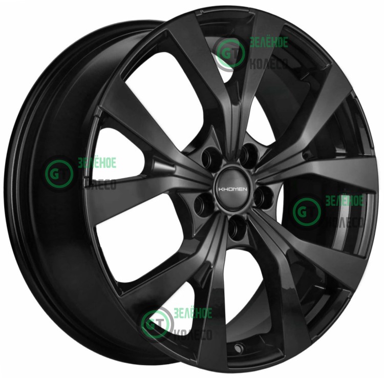 Шина 7xR19 5x114.3 ET45 D60.1 Khomen Wheels KHW1906 Black в Омске