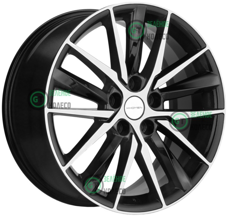 8xR18 5x114.3 ET50 D60.1 Khomen Wheels KHW1807 BLACK-FP