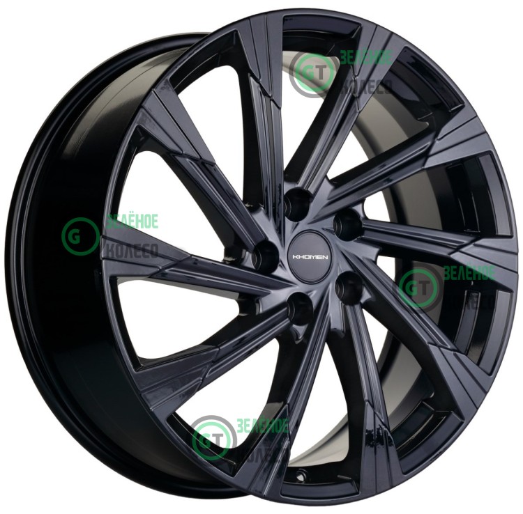 Шина 7.5xR19 5x108 ET46 D63.4 Khomen Wheels KHW1901 BLK в Омске