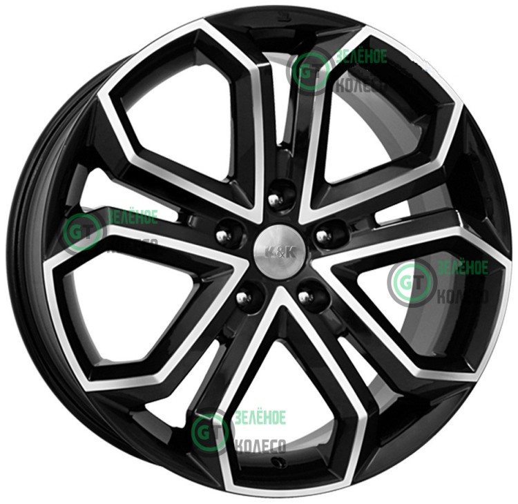 8.5xR19 5x120 ET45 D72.6 K&K КС466 Алмаз черный Пандора