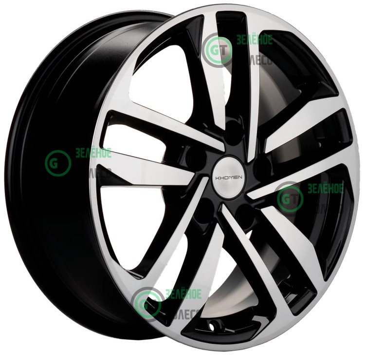 6.5xR16 5x114.3 ET41 D67.1 Khomen Wheels KHW1612 BLACK-FP 6.5xR16 5x114.3 ET41 D67.1 Khomen Wheels KHW1612 BLACK-FP