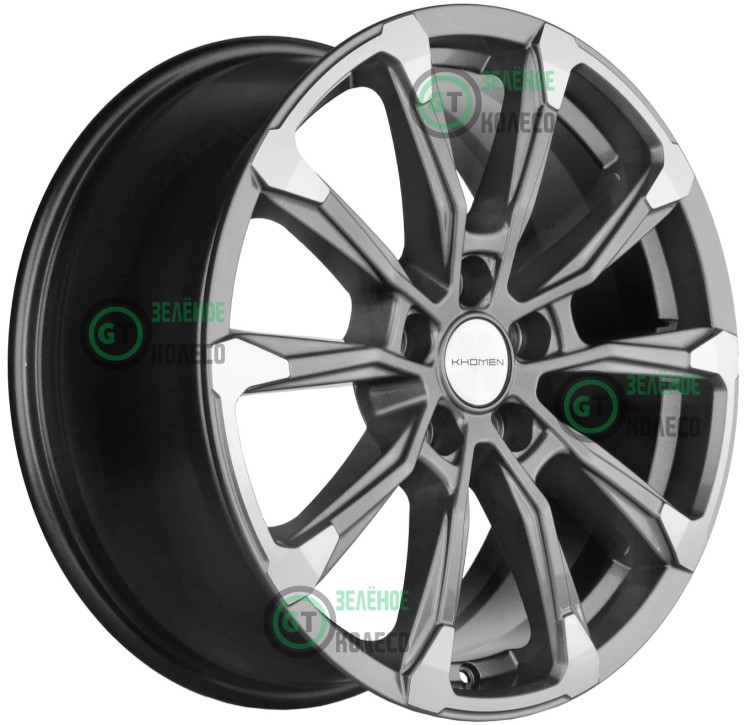 7.5xR18 5x108 ET46 D63.4 Khomen Wheels KHW1808 GRAY 7.5xR18 5x108 ET46 D63.4 Khomen Wheels KHW1808 GRAY