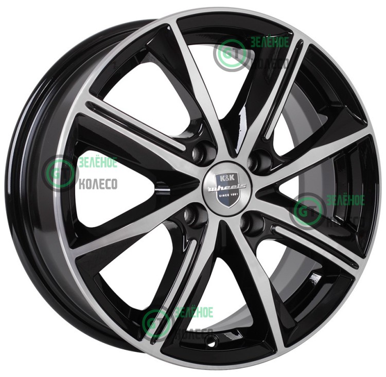 7xR16 5x100 ET45 D56.1 K&K КС904 Арнар Алмаз черный
