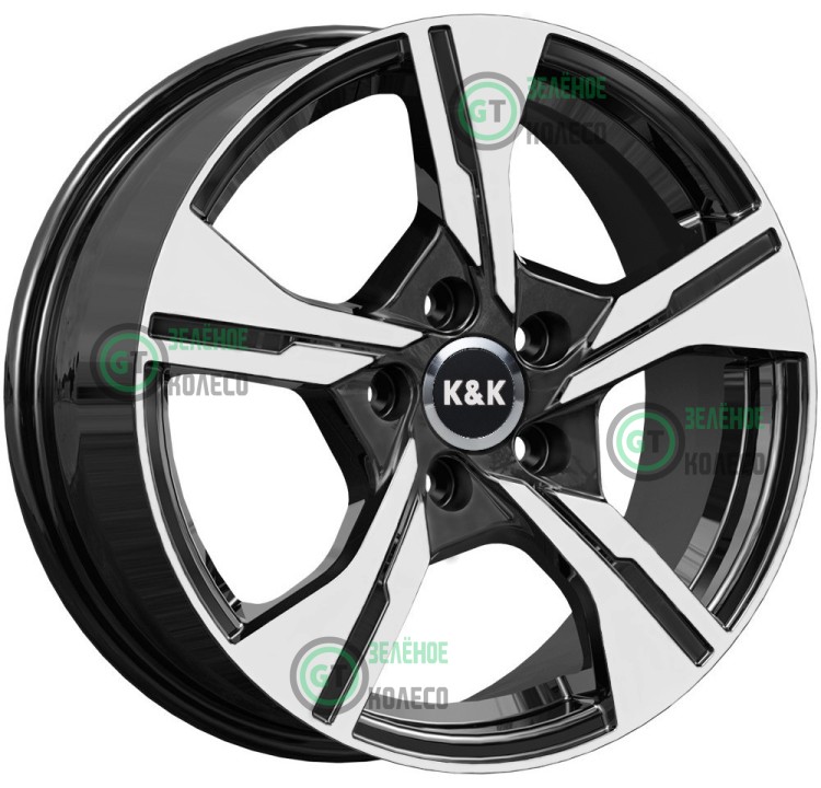 Шина 6.5xR16 5x114.3 ET44 D67.1 K&K КС1053 Алмаз черный в Омске