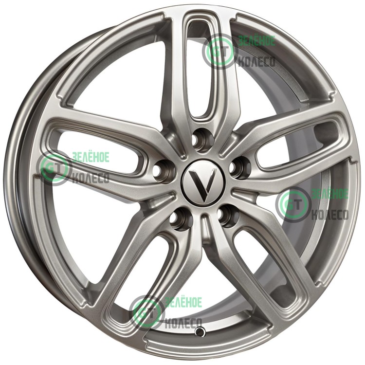 Шина 6.5xR17 5x100 ET38 D67.1 Вектор B199 Сильвер в Омске