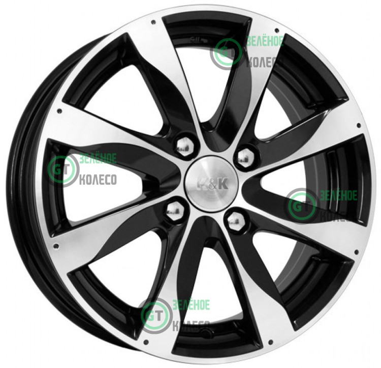 Шина 5.5xR14 4x98 ET40 D58.5 K&K КС480 Алмаз черный Джемини в Омске