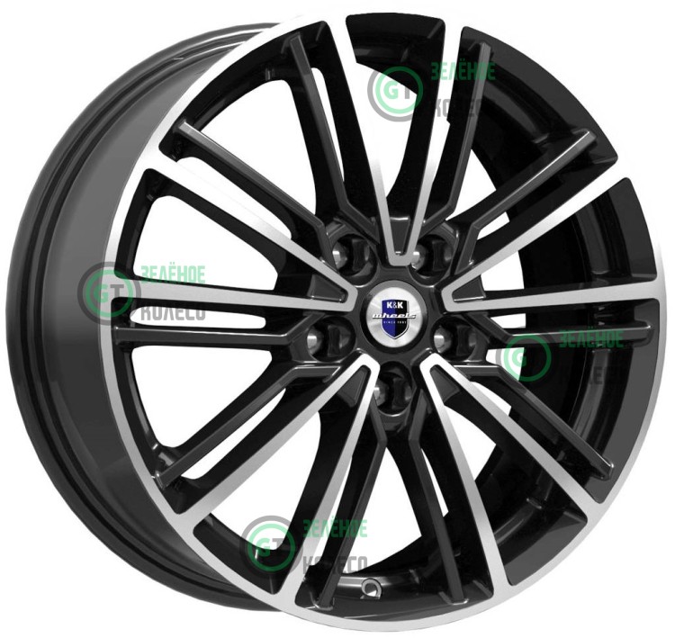 7xR17 4x100 ET45 DШт K&K КС898 Алмаз черный Эрфурт