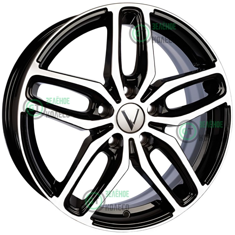 6.5xR17 5x100 ET38 D67.1 Вектор B199 Алмаз черный 6.5xR17 5x100 ET38 D67.1 Вектор B199 Алмаз черный