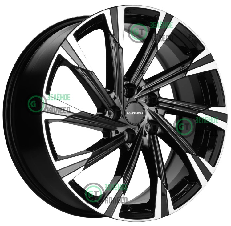 7.5xR19 5x114.3 ET45 D60.1 Khomen Wheels KHW1901 BLACK-FP 7.5xR19 5x114.3 ET45 D60.1 Khomen Wheels KHW1901 BLACK-FP