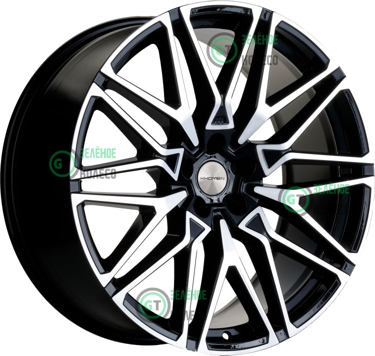 9.5xR21 5x112 ET30 D66.6 Khomen Wheels KHW2103  BLACK-FP