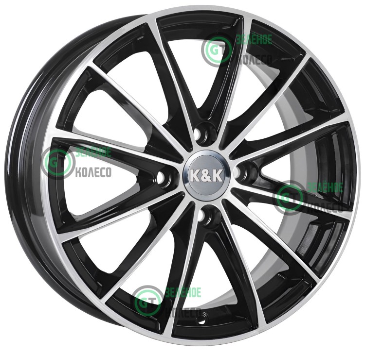 6xR15 4x100 ET40 D60.1 K&K КС884 Алмаз черный Пойнт Бланк оригинал 6xR15 4x100 ET40 D60.1 K&K КС884 Алмаз черный Пойнт Бланк оригинал