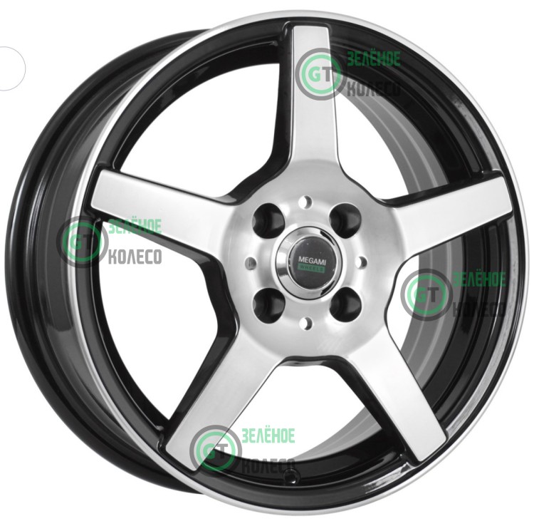 6xR15 5x100 ET38 D57.1 Megami AF-07 BKF