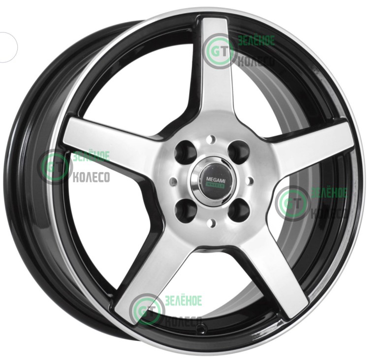6xR15 5x100 ET40 D57.1 Megami AF-07 BKF 6xR15 5x100 ET40 D57.1 Megami AF-07 BKF