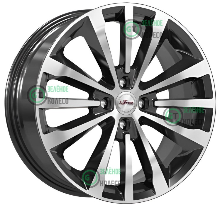 Шина 7xR17 4x100 ET45 D67.1 iFree КС912 Блэк джек Андерсен в Омске