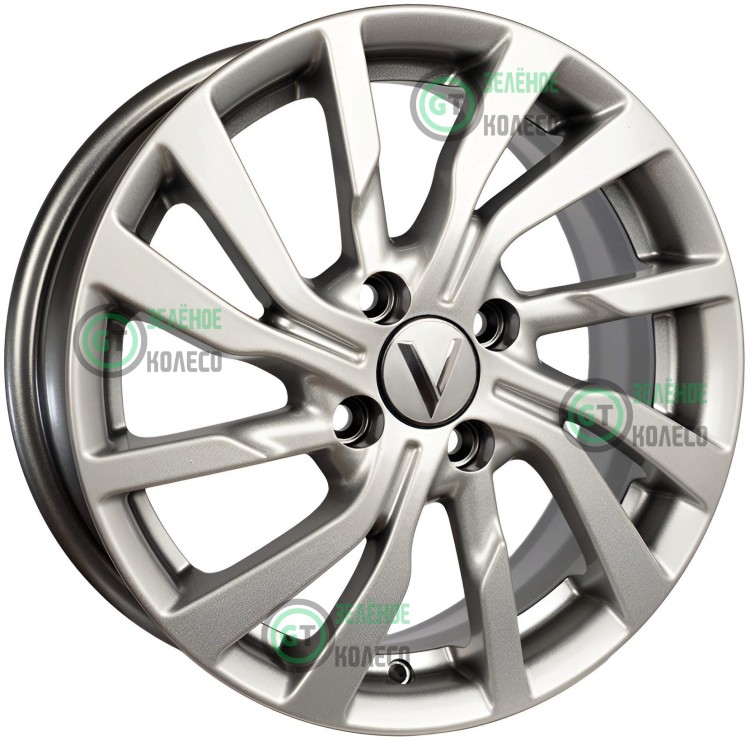 Шина 6xR15 4x100 ET50 D60.1 Вектор R196 Сильвер в Омске
