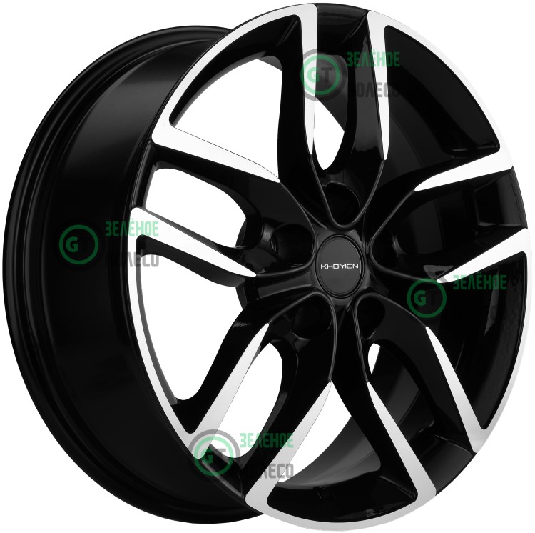 6.5xR17 5x114.3 ET46 D67.1 Khomen Wheels KHW1708 BLACK-FP