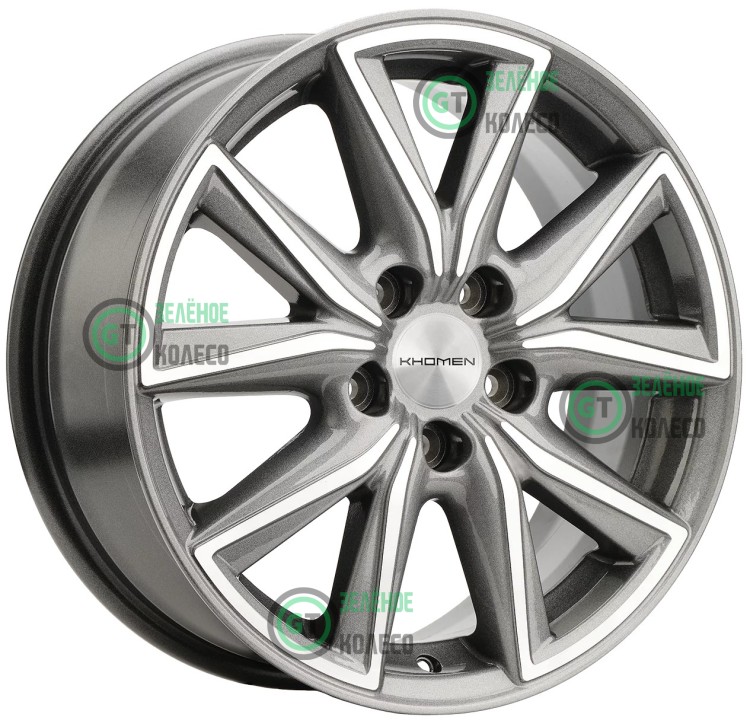 7xR17 5x114.3 ET39 D60.1 Khomen Wheels KHW1706 G-SILVER-FP