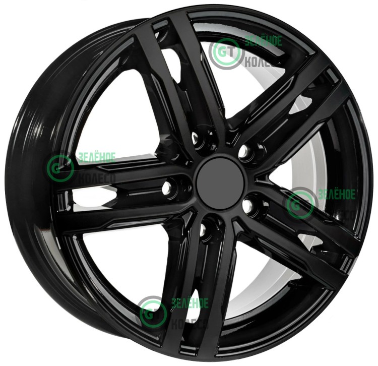 Шина 6xR15 5x100 ET38 D57.1 Вектор B178 Черный в Омске