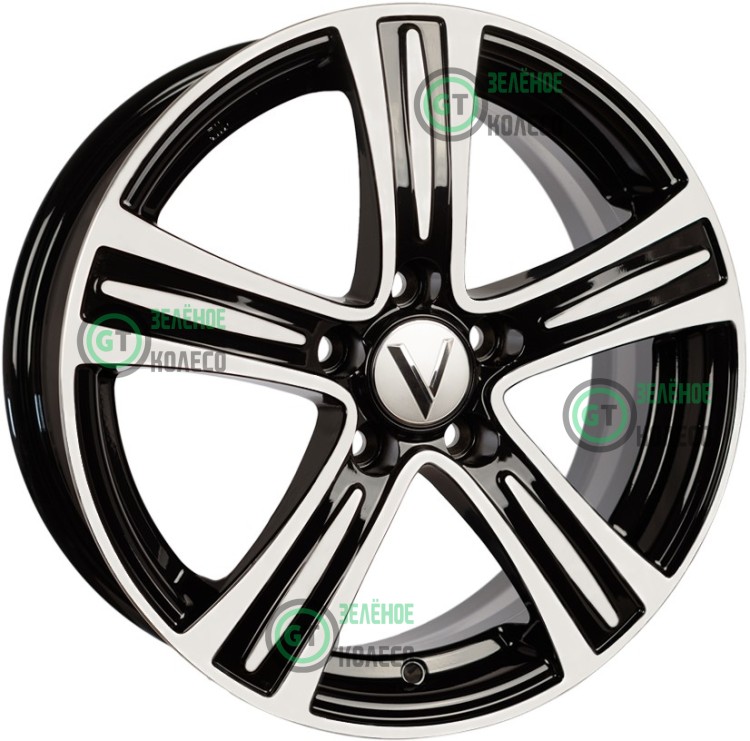 6xR15 5x114.3 ET45 D67.1 Вектор K109 Алмаз черный