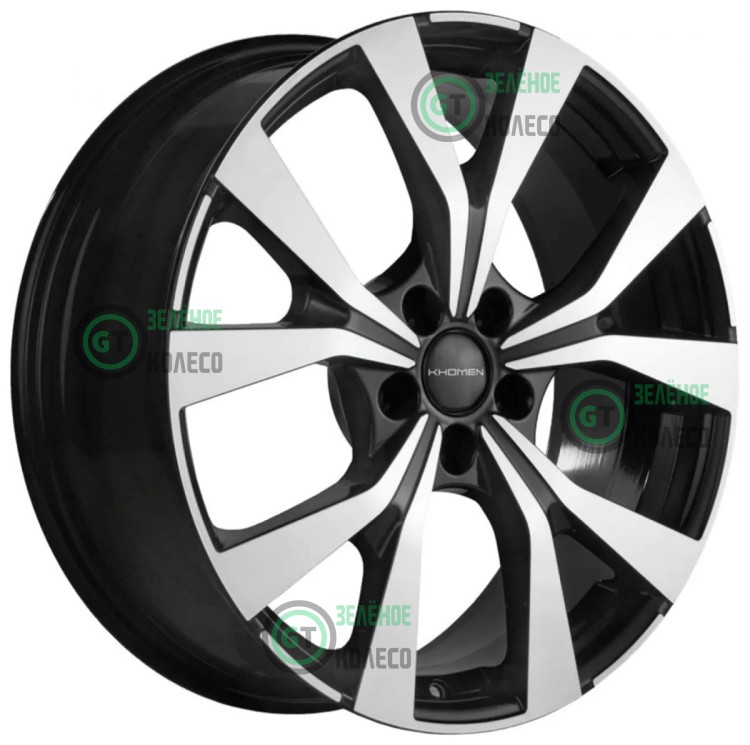 7xR19 5x114.3 ET45 D60.1 Khomen Wheels KHW1906 BLACK-FP 7xR19 5x114.3 ET45 D60.1 Khomen Wheels KHW1906 BLACK-FP
