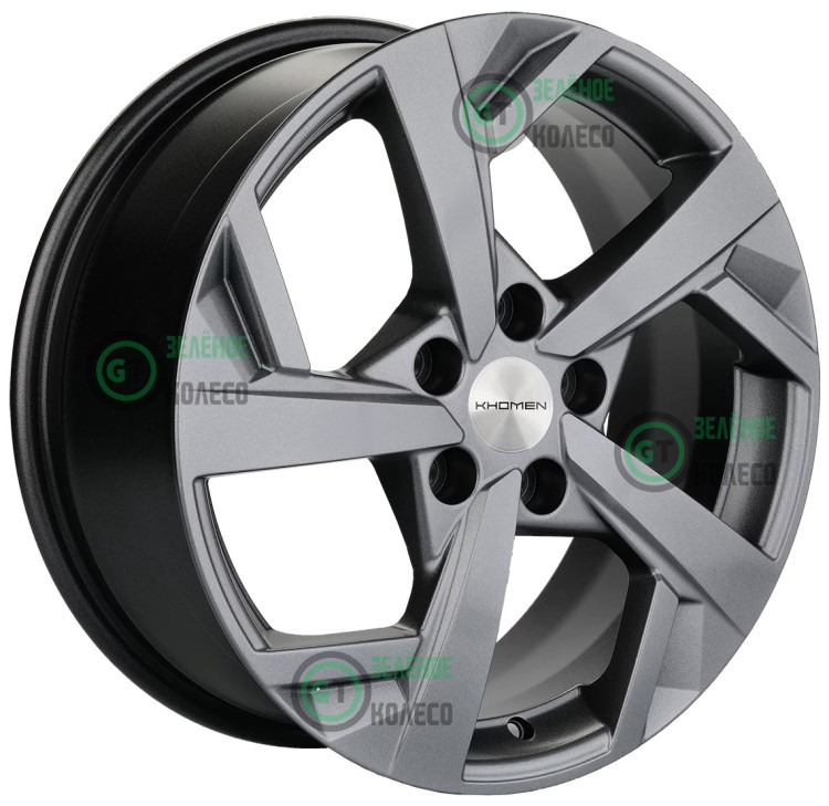 7xR17 5x114.3 ET39 D60.1 Khomen Wheels KHW1712 GRAY