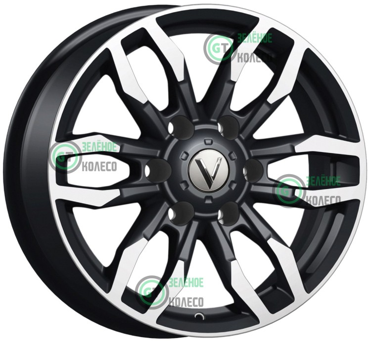 7.5xR17 6x139.7 ET25 D106.1 Вектор B228 Алмаз черный