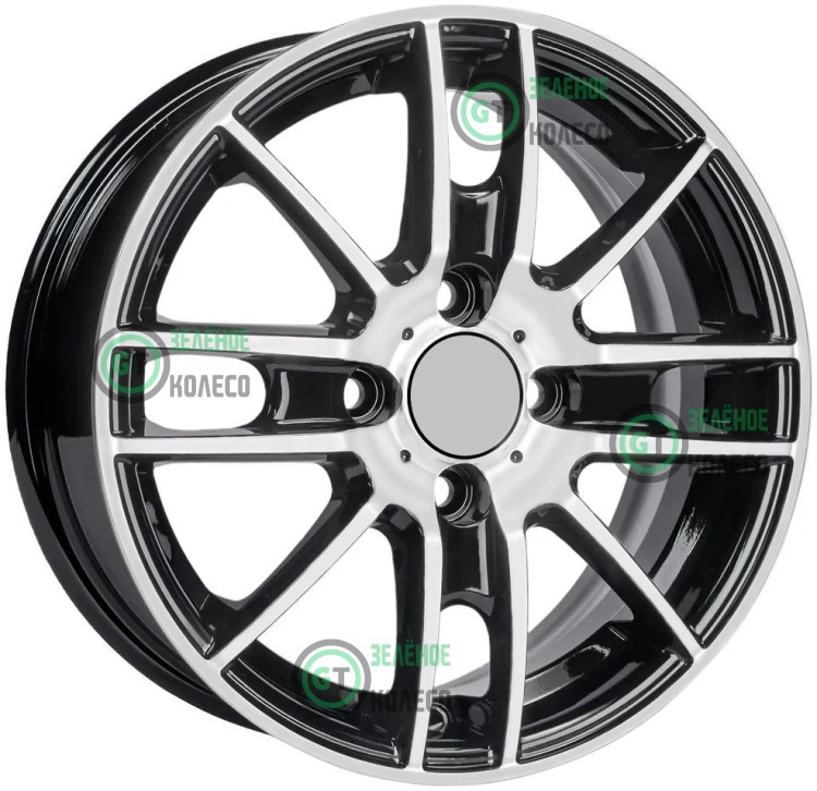 Шина 5.5xR14 4x100 ET43 D60.1 Вектор К173 Алмаз черный в Омске