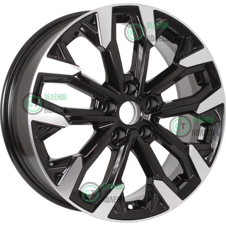 6.5xR17 5x108 ET43 D65.1 K&K КС1046 Морейн Алмаз черный
