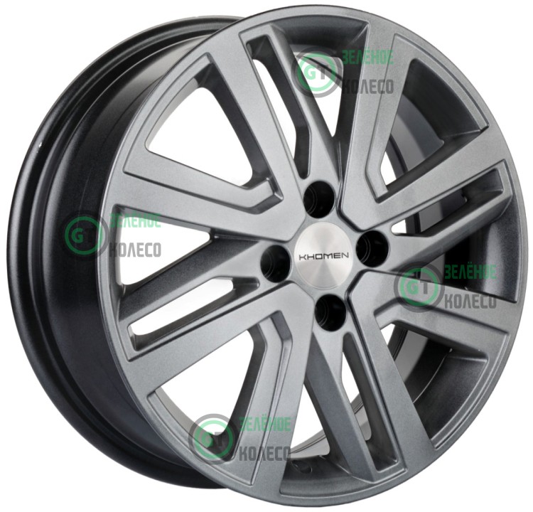 6xR16 4x100 ET41 D60.1 Khomen Wheels KHW1609 GRAY 6xR16 4x100 ET41 D60.1 Khomen Wheels KHW1609 GRAY