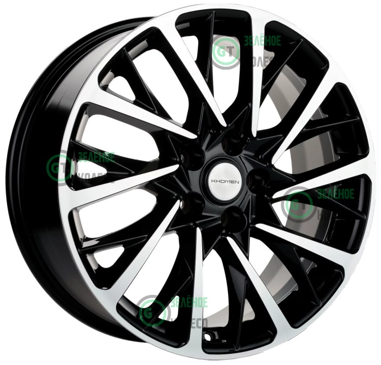 7.5xR18 5x114.3 ET40 D57.1 Khomen Wheels KHW1804 BLACK-FP