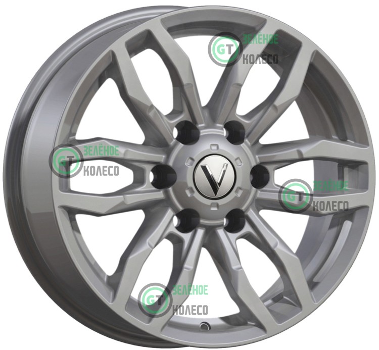Шина 7.5xR17 6x139.7 ET25 D106.1 Вектор B228 Сильвер S в Омске
